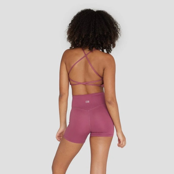 CSB Crop Shop Boutique Lexi Crop Top Sports Bra in Passion - Picture 2 of 4